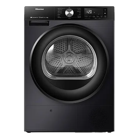 Hisense DH3S802BB3 WiFi-enabled 8kg Heat Pump Tumble Dryer - Black