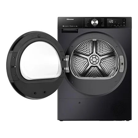 Hisense DH3S802BB3 WiFi-enabled 8kg Heat Pump Tumble Dryer - Black