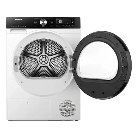 Hisense DH3S802BW3 WiFi-enabled 8kg Heat Pump Tumble Dryer - White