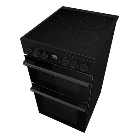 Hisense HDCEC5C10B 50cm Double Oven Electric Cooker with Ceramic Hob - Black