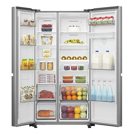 Hisense RS840N4WCE 60/40 91cm Frost Free American Fridge Freezer - Stainless Steel