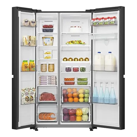 Hisense RS840N4WFE 60/40 91cm Frost Free American Fridge Freezer - Black Stainless Steel
