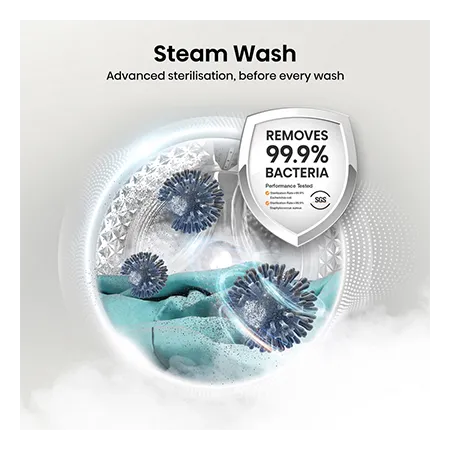 Hisense WF3S1043BB3 10.5kg 1400 Spin Steam Washing Machine - Black