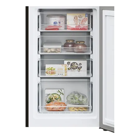 Hoover HVT3CLECKIHB-1 Freestanding Low Frost Fridge Freezer, 50/50, Black
