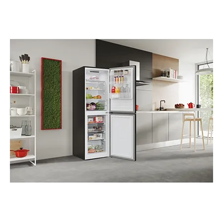 Hoover HVT3CLECKIHB-1 Freestanding Low Frost Fridge Freezer, 50/50, Black