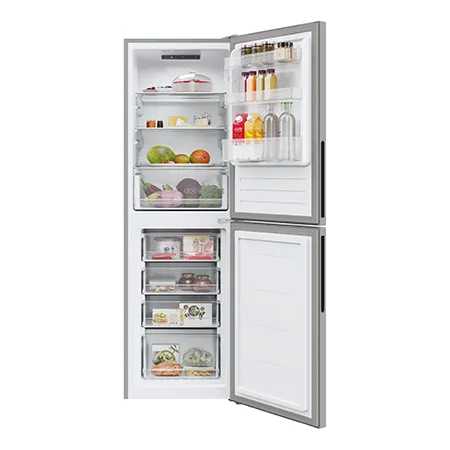 Hoover HVT3CLECKIHS-1 Freestanding Low Frost Fridge Freezer, 50/50, Stainless Steel