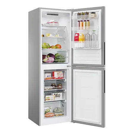 Hoover HVT3CLECKIHS-1 Freestanding Low Frost Fridge Freezer, 50/50, Stainless Steel