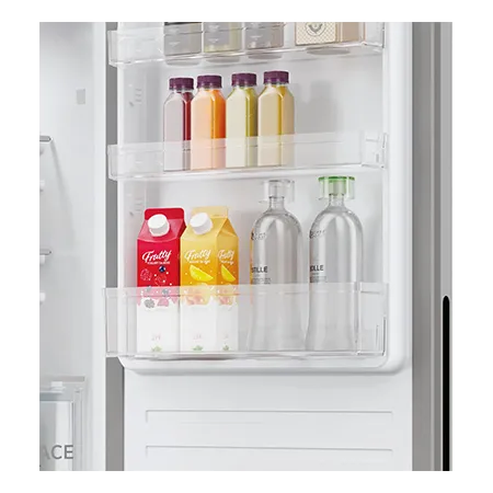 Hoover HVT3CLECKIHS-1 Freestanding Low Frost Fridge Freezer, 50/50, Stainless Steel