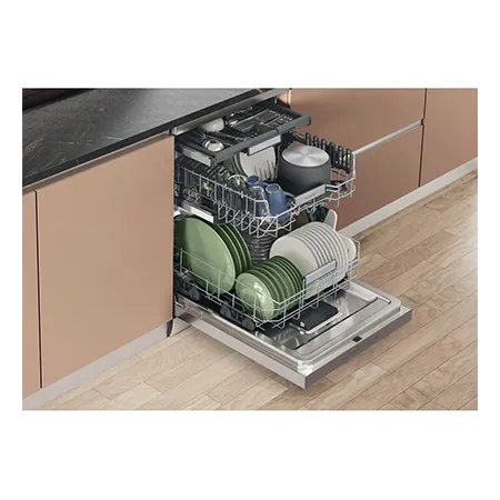 Hotpoint H7FHP43XUK Freestanding Dishwasher - Inox - 15 Place Settings