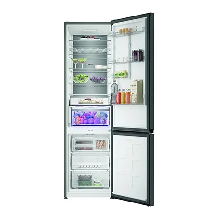 Hotpoint HPK26413XR6UK 59.5cm 70/30 Fridge Freezer - Black Steel