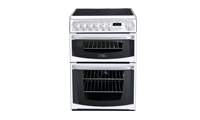 Hotpoint CH60EKWS 60cm Cooker with Double Oven and Ceramic Hob