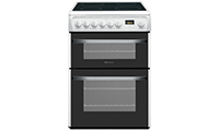 Hotpoint DSC60P 60cm Electric Cooker with Double Oven and Ceramic Hob