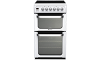 Hotpoint HUE52PS Electric Cooker with Double Oven and 2 Zone Ceramic Hob