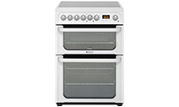 Hotpoint HUE61PS Electric Cooker with Double Oven Ceramic Hob and Programmer Hotpoint HUE61PS Electric Cooker with Double Oven Ceramic Hob and Programmer