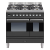 ILVE PD90FMP 90cm Twin Dual Fuel Range Cooker with 4 Gas Burners with Fry Top (Choose from a variety of colours)