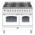 ILVE PDN100IE3 100cm Twin Dual Fuel Range Cooker 4 Burner & 2 Zone induction Hob (Choose from a variety of colours)