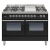 ILVE PSW120FE3 120cm 70/40 Twin Dual Fuel Range Cooker with 6 Gas Burners with Fry Top (Choose from a variety of colours)