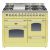 ILVE PTN110FE3 110CM XG Dual Fuel Range Cooker with 6 Burner Fry Top (Choose from a variety of colours)