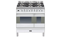 ILVE PD906MP 90cm Twin Dual Fuel Range Cooker with 6 Gas Burner Hob (Choose from a variety of colours) ILVE PD906MP 90cm Twin Dual Fuel Range Cooker with 6 Gas Burner Hob (Choose from a variety of colours)