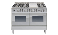 ILVE PDW120FE3 120cm 60/60 Twin Dual Fuel Range Cooker with 6 Gas Burners with Fry Top (Choose from a variety of colours) ILVE PDW120FE3 120cm 60/60 Twin Dual Fuel Range Cooker with 6 Gas Burners with Fry Top (Choose from a variety of colours)