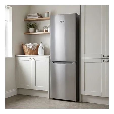 Iceking IK1750EX Freestanding 50/50 Manual Defrost Fridge Freezer, Inox