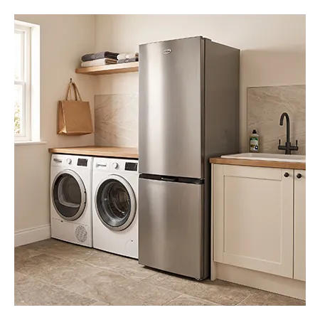 Iceking IK400IX Freestanding 50/50 Total No Frost Fridge Freezer,White