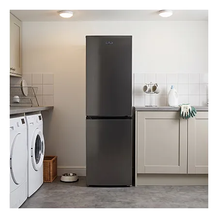 Iceking IK5050IX Freestanding 50/50 Total No Frost Fridge Freezer, Inox
