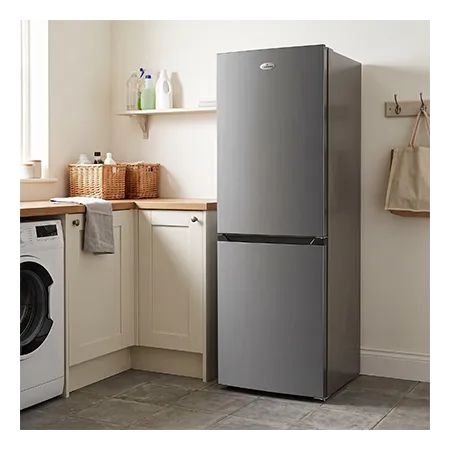 Iceking IK5050IX Freestanding 50/50 Total No Frost Fridge Freezer, Inox