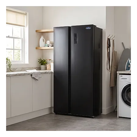 Iceking IKSBS442BK SBS  Frost Free Fridge Freezer, Black