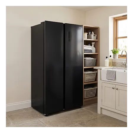 Iceking IKSBS442BK SBS  Frost Free Fridge Freezer, Black