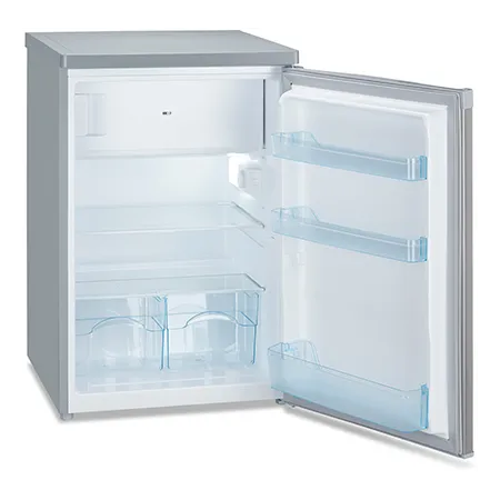 Iceking RHK551ES FreestandingUndercounter Larder Fridge With Icebox, Silver