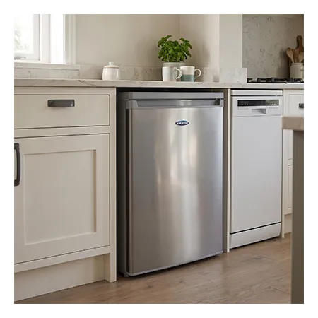Iceking RHK551ES FreestandingUndercounter Larder Fridge With Icebox, Silver