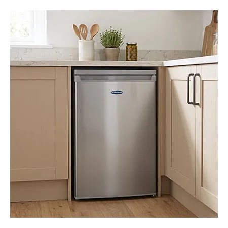 Iceking RHK551ES FreestandingUndercounter Larder Fridge With Icebox, Silver