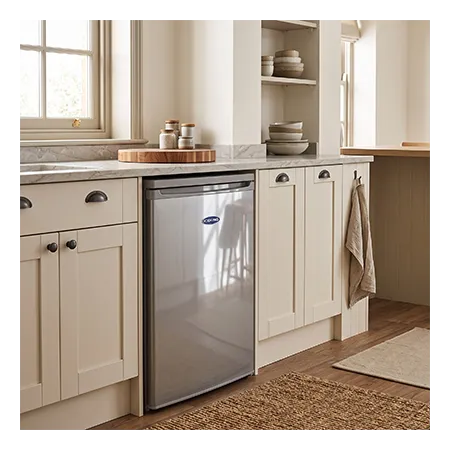 Iceking RHL550ES Freestanding Undercounter Larder Fridge, Silver
