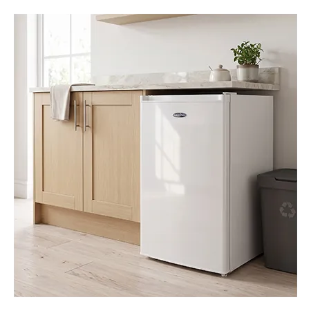 Iceking RK113EW Freestanding (Undercounter Larder Fridge with Icebox,  White