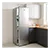 Iceking RL340ES Freestanding Tall Larder Fridge, Sliver