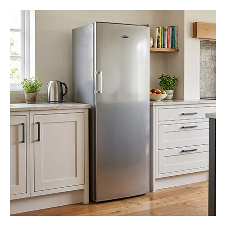 Iceking RL340ES Freestanding Tall Larder Fridge, Sliver