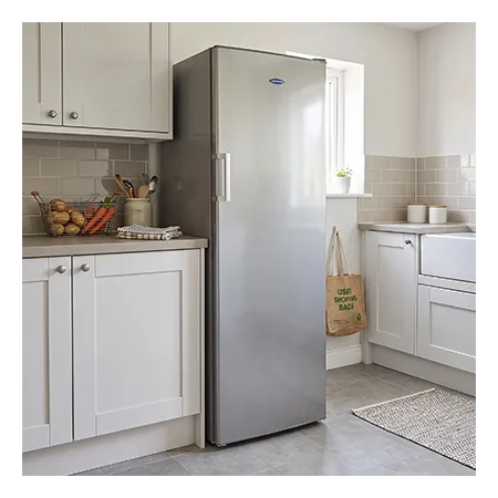 Iceking RL340ES Freestanding Tall Larder Fridge, Sliver
