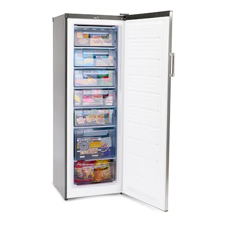 Iceking RZ245ES Freestanding  Tall Larder Freezer Outbuilding Safe, Silver