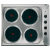 Indesit PIM604IXGB 60cm Solid Plate Electric Hob