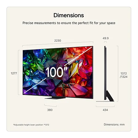 LG 100MRGB96B6 100" 4K Micro RGB evo AI Smart TV