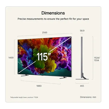 LG 115QNED93B6 115" 4K QNED evo AI Smart TV