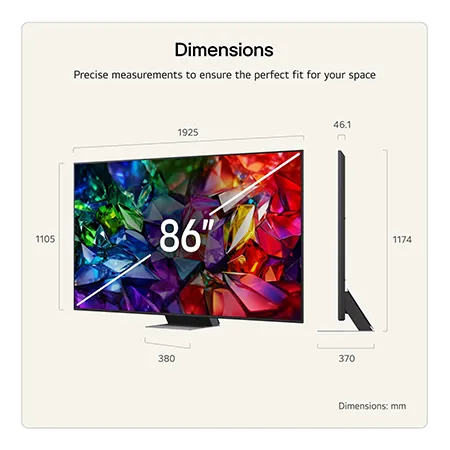 LG 86MRGB96B6B 86" 4K Micro RGB evo AI Smart TV