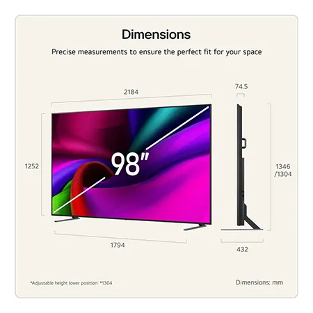 LG 98NU900B6LB 98" 4K QNED AI Smart TV