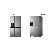 LG GSLD80PZRF Water & Ice Dispenser Total No Frost (Frost Free) American Fridge Freezer Shiny Steel