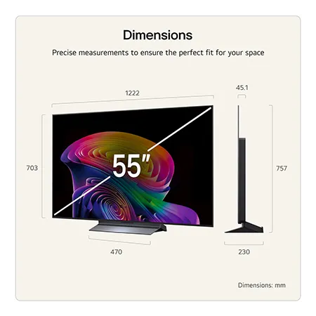 LG OLED55C66LB 55" 4K OLED evo AI Smart TV