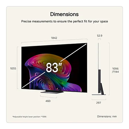 LG OLED83C66LB 83" 4K OLED evo AI Smart TV