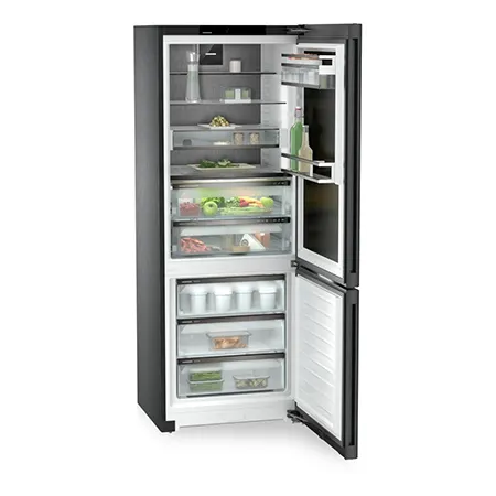 Liebherr CBNbsc778i 70/30 No Frost Fridge Freezer - Black Steel
