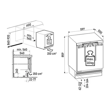 Liebherr URc3700 Integrated Undercounter Fridge