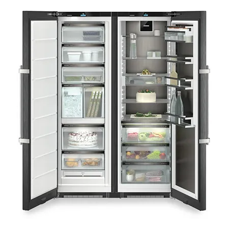 Liebherr XRCbs5295 American Side by Side Fridge Freezer - Black Steel